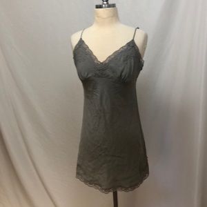 Satin cami with lace